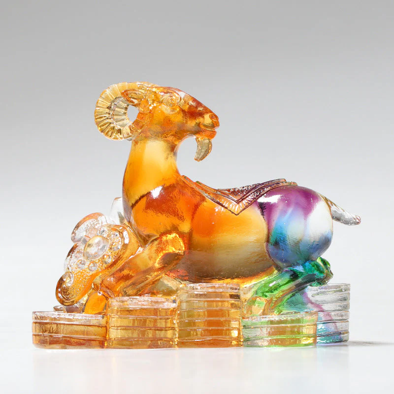 Handmade Liuli Crystal Chinese Dragon Figurine for Protection & Prosperity - Image 13