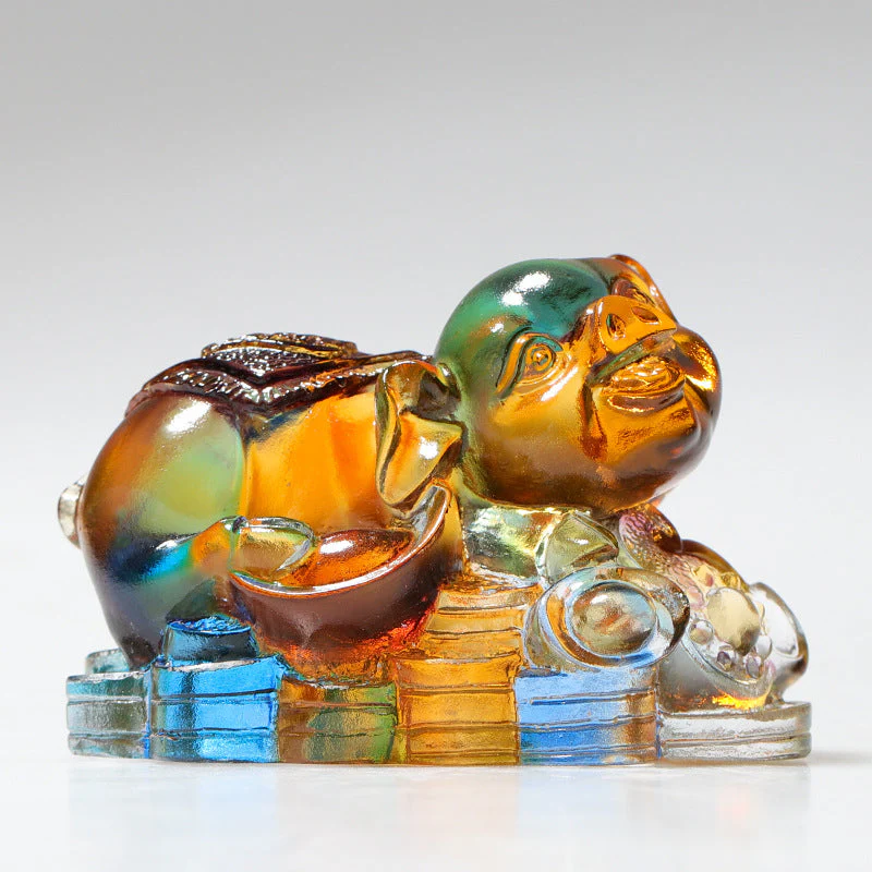 Handmade Liuli Crystal Chinese Dragon Figurine for Protection & Prosperity - Image 17