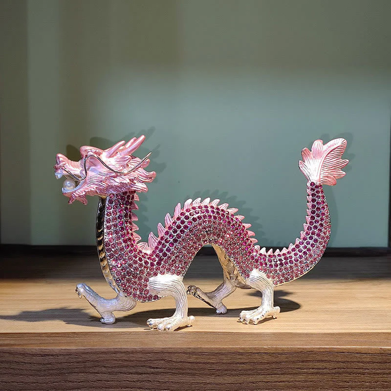 Handmade Chinese Dragon Statue Feng Shui Decor 22cm - Image 11