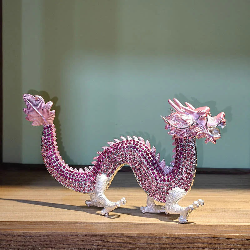 Handmade Chinese Dragon Statue Feng Shui Decor 22cm - Image 12