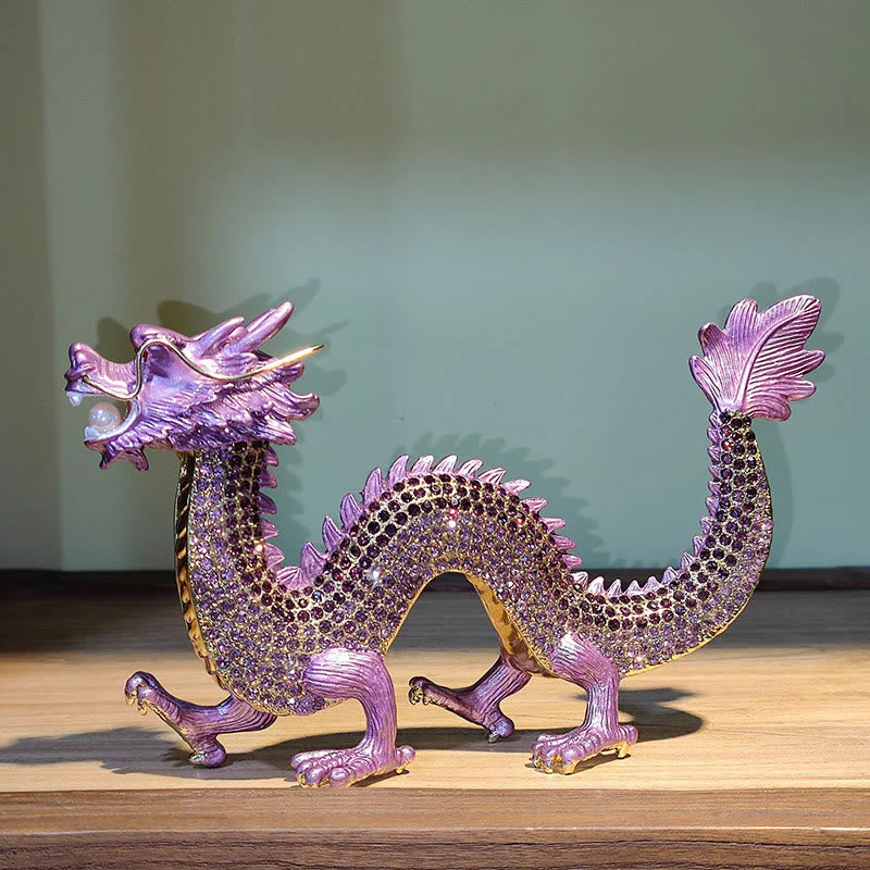 Handmade Chinese Dragon Statue Feng Shui Decor 22cm - Image 14