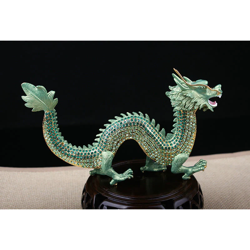 Handmade Chinese Dragon Statue Feng Shui Decor 22cm - Image 16