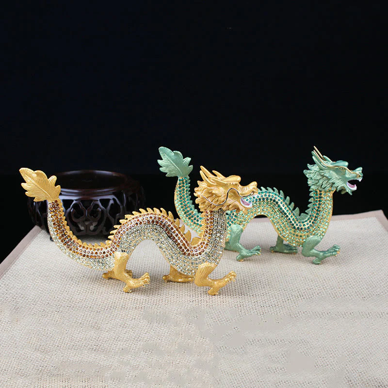 Handmade Chinese Dragon Statue Feng Shui Decor 22cm - Image 2