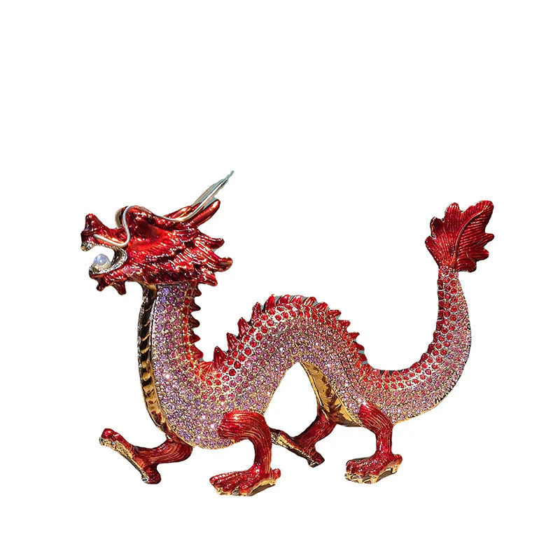 Handmade Chinese Dragon Statue Feng Shui Decor 22cm - Image 20