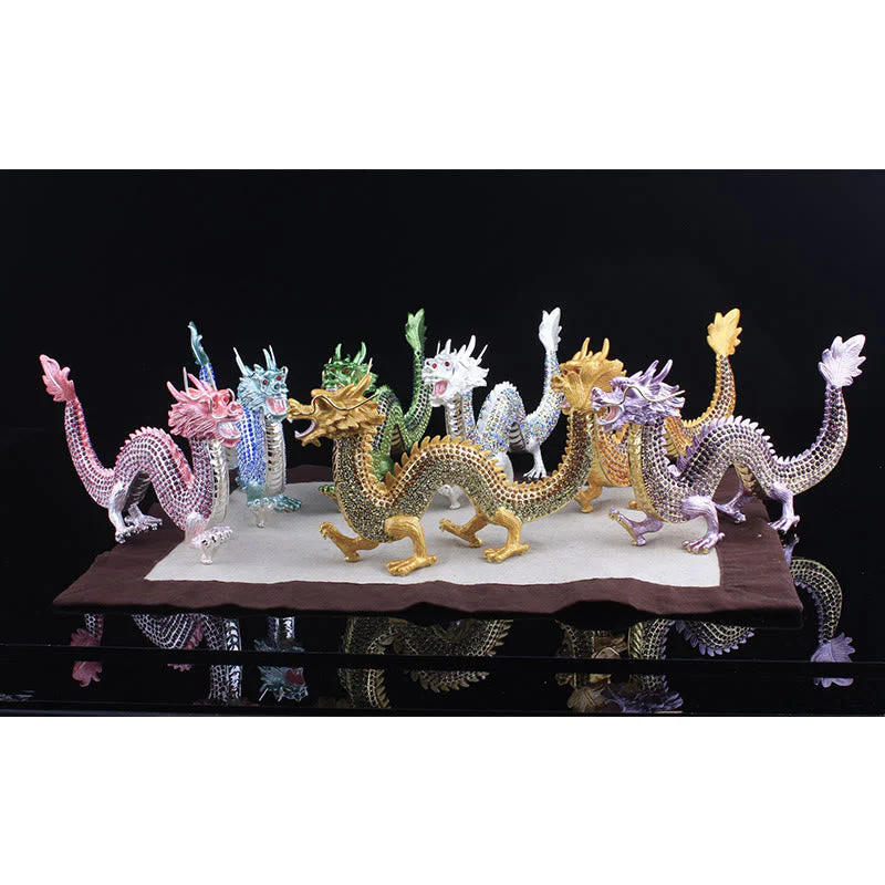 Handmade Chinese Dragon Statue Feng Shui Decor 22cm - Image 21