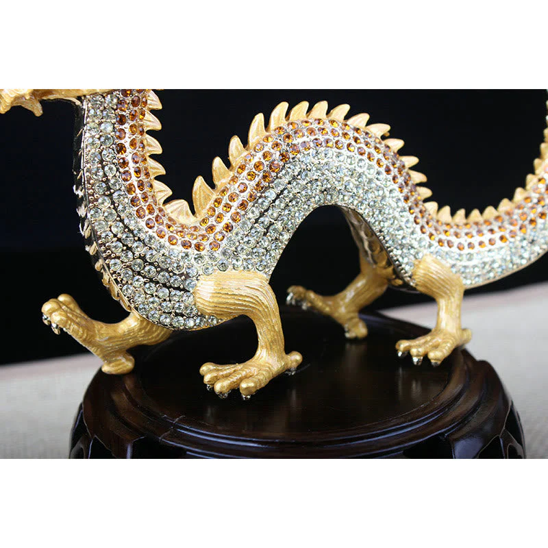 Handmade Chinese Dragon Statue Feng Shui Decor 22cm - Image 4