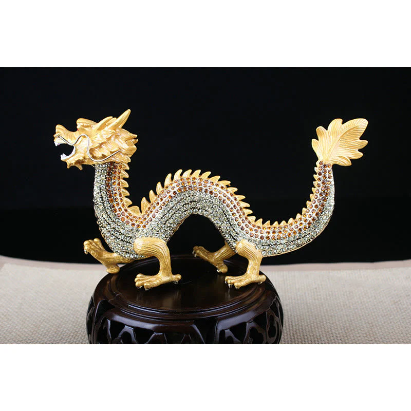 Handmade Chinese Dragon Statue Feng Shui Decor 22cm - Image 6