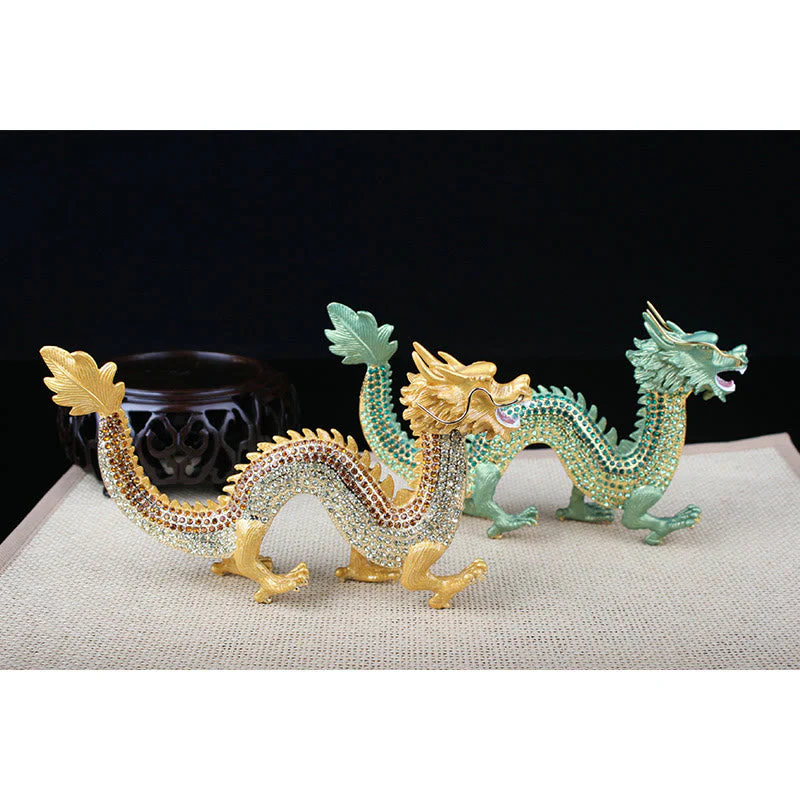 Handmade Chinese Dragon Statue Feng Shui Decor 22cm - Image 8