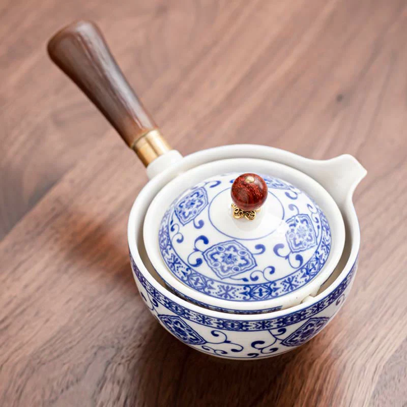 Ceramic Chinese Gongfu Teapot Set with Portable Gift Bag - Image 24