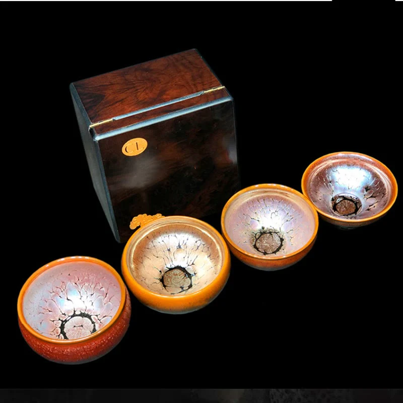 Gold Spot Pattern Chinese Jianzhan Ceramic Teacup 9.5cm - Image 10
