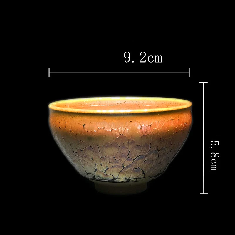 Gold Spot Pattern Chinese Jianzhan Ceramic Teacup 9.5cm - Image 4