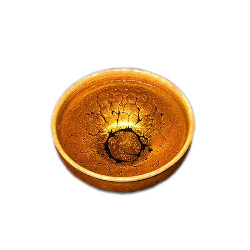 Gold Spot Pattern Chinese Jianzhan Ceramic Teacup 9.5cm - Image 6