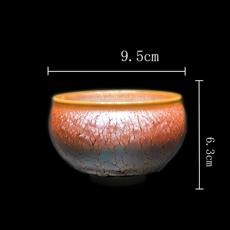 Gold Spot Pattern Chinese Jianzhan Ceramic Teacup 9.5cm - Image 8