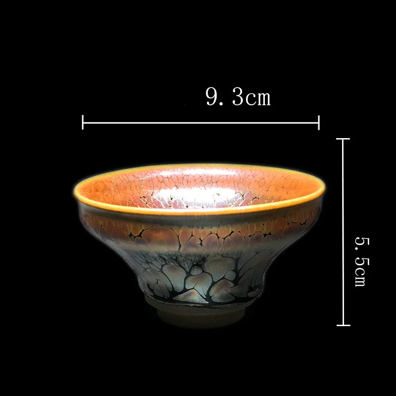 Gold Spot Pattern Chinese Jianzhan Ceramic Teacup 9.5cm - Image 9