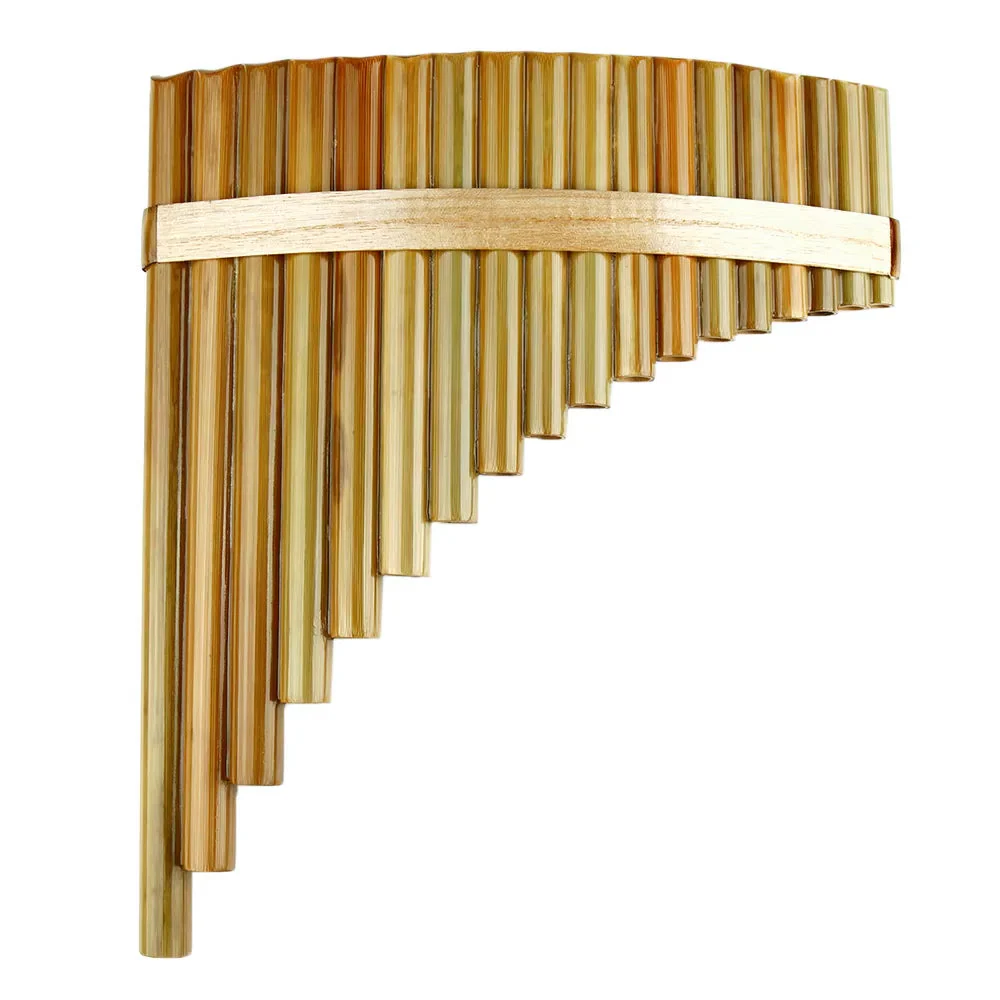 Bamboo Pan Flute Instrument, 18 Pipes, F Key