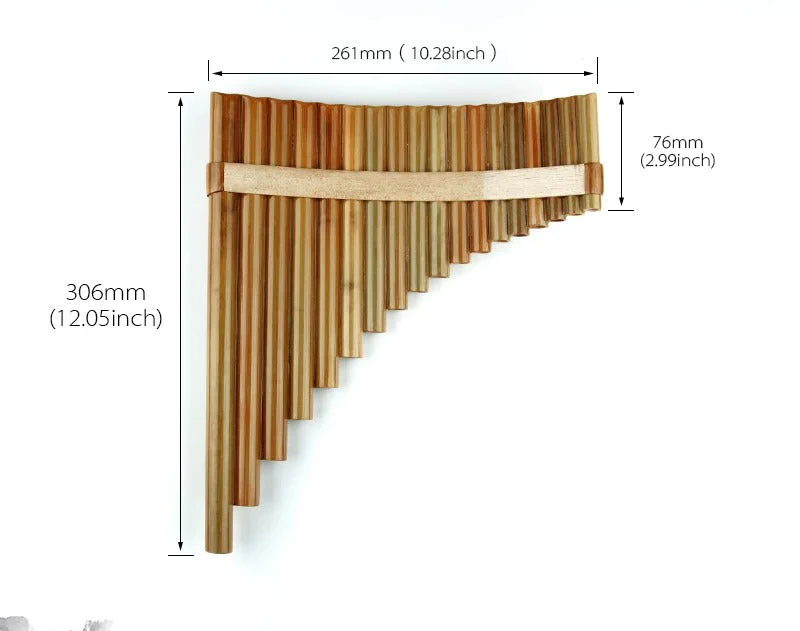 Bamboo Pan Flute Instrument, 18 Pipes, F Key - Image 11