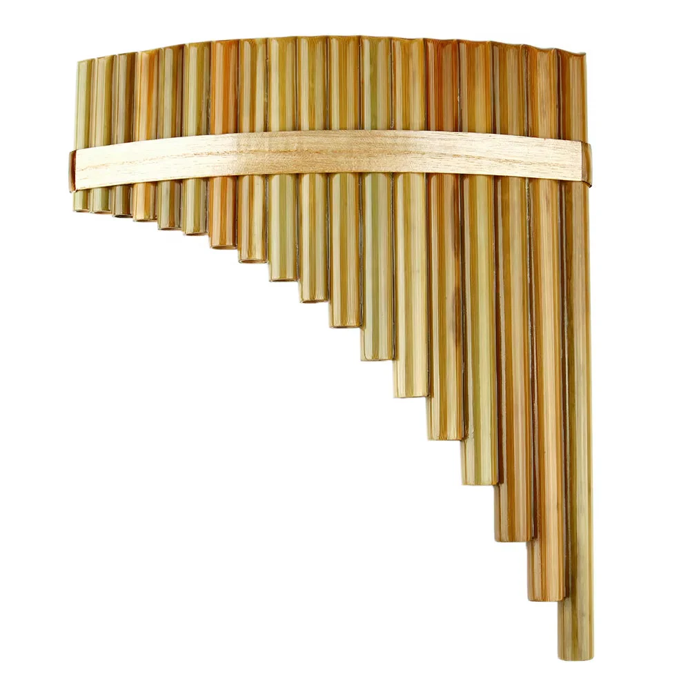 Bamboo Pan Flute Instrument, 18 Pipes, F Key - Image 3