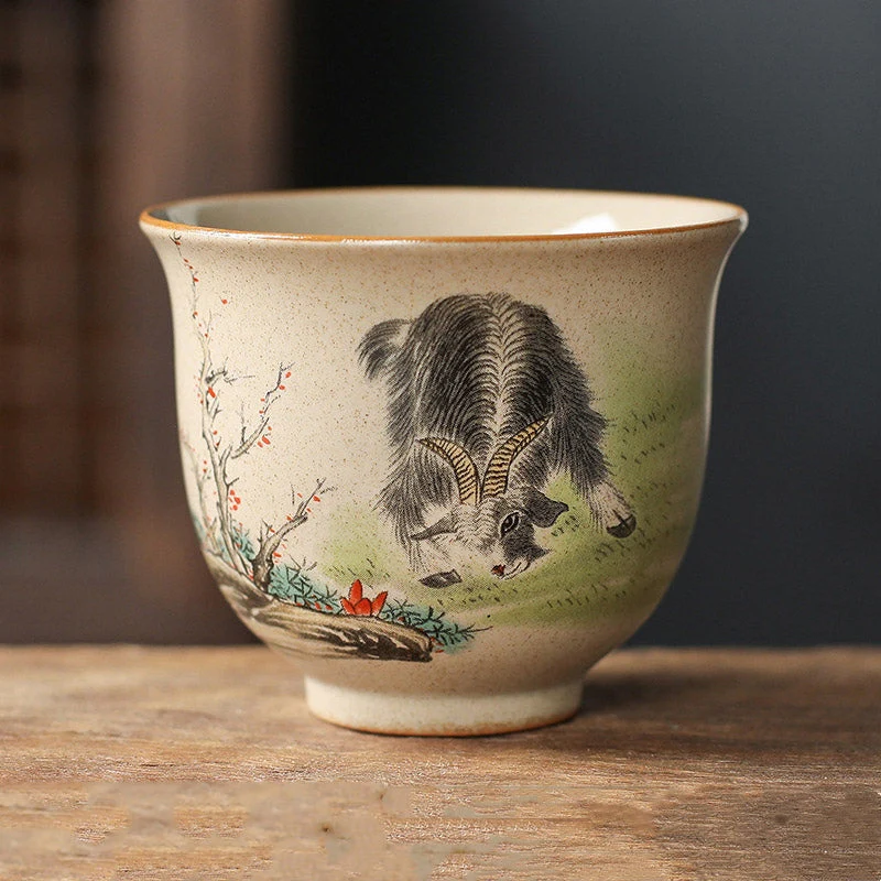 12 Chinese Zodiac Ceramic Teacup | 130ml Kung Fu Tea Cup - Image 18