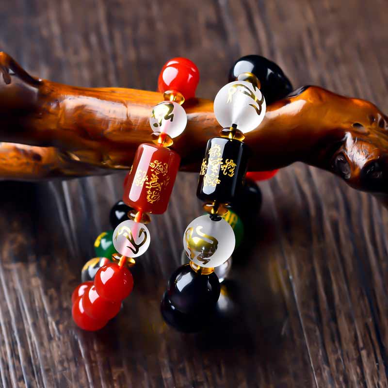 Chinese Zodiac Feng Shui Obsidian Bracelet | 10mm Five Elements Wealth - Image 4