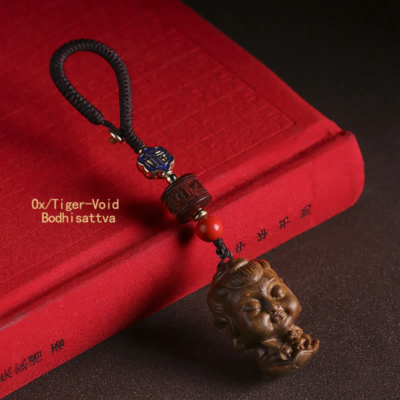 Chinese Zodiac Green Sandalwood Protection Key Chain - Image 11