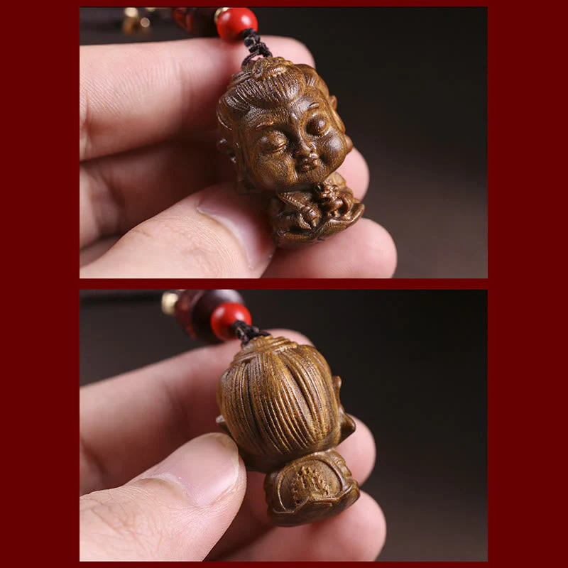 Chinese Zodiac Green Sandalwood Protection Key Chain - Image 12