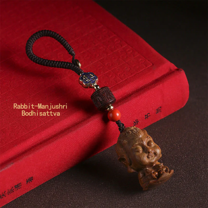 Chinese Zodiac Green Sandalwood Protection Key Chain - Image 13