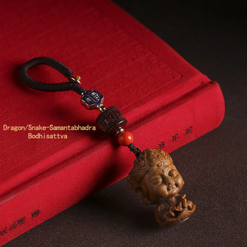 Chinese Zodiac Green Sandalwood Protection Key Chain - Image 14