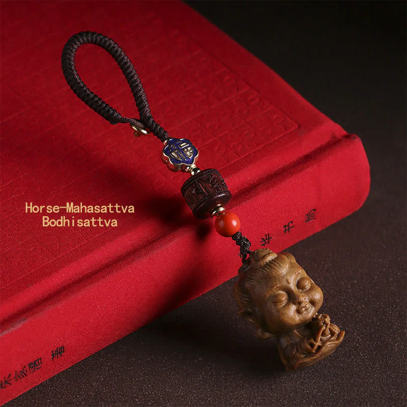 Chinese Zodiac Green Sandalwood Protection Key Chain - Image 15