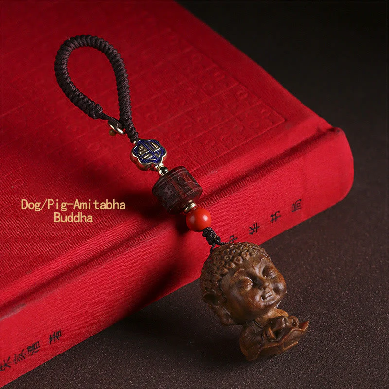 Chinese Zodiac Green Sandalwood Protection Key Chain - Image 17