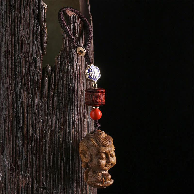 Chinese Zodiac Green Sandalwood Protection Key Chain - Image 4