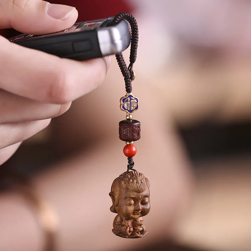 Chinese Zodiac Green Sandalwood Protection Key Chain - Image 5