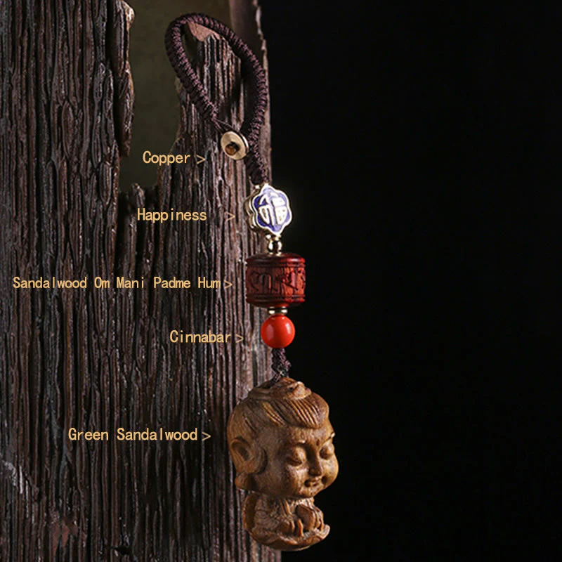 Chinese Zodiac Green Sandalwood Protection Key Chain - Image 6