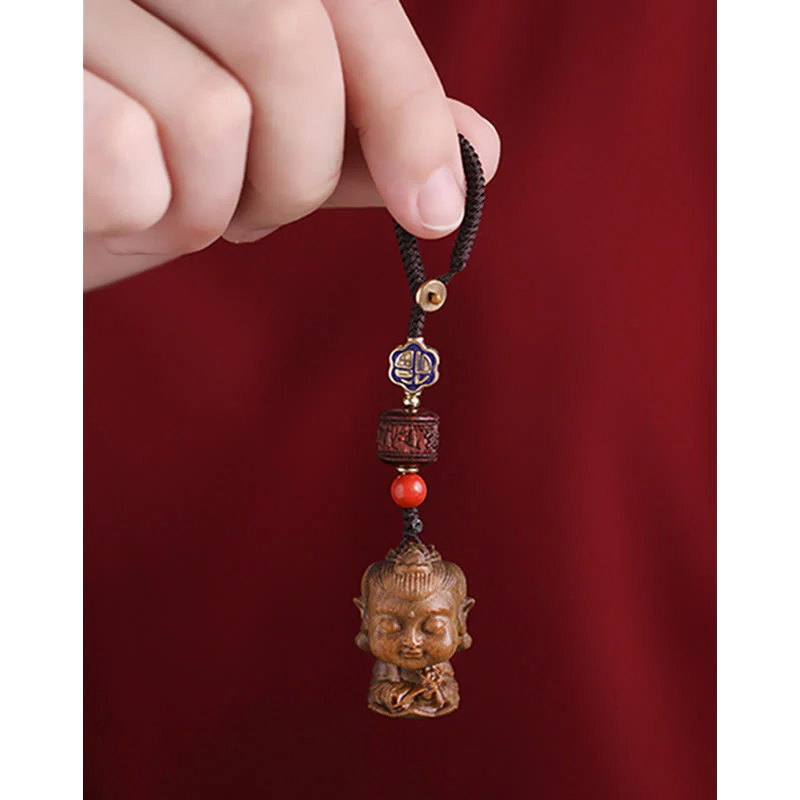 Chinese Zodiac Green Sandalwood Protection Key Chain - Image 8