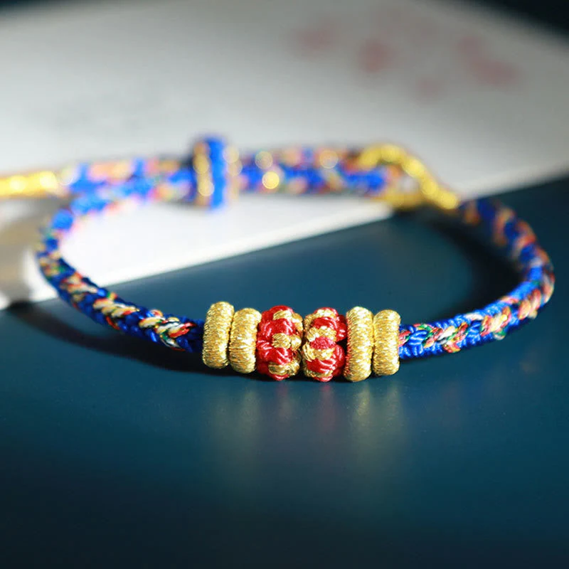 Chinese Zodiac Natal Buddha Colorful String Luck Bracelet - Image 2