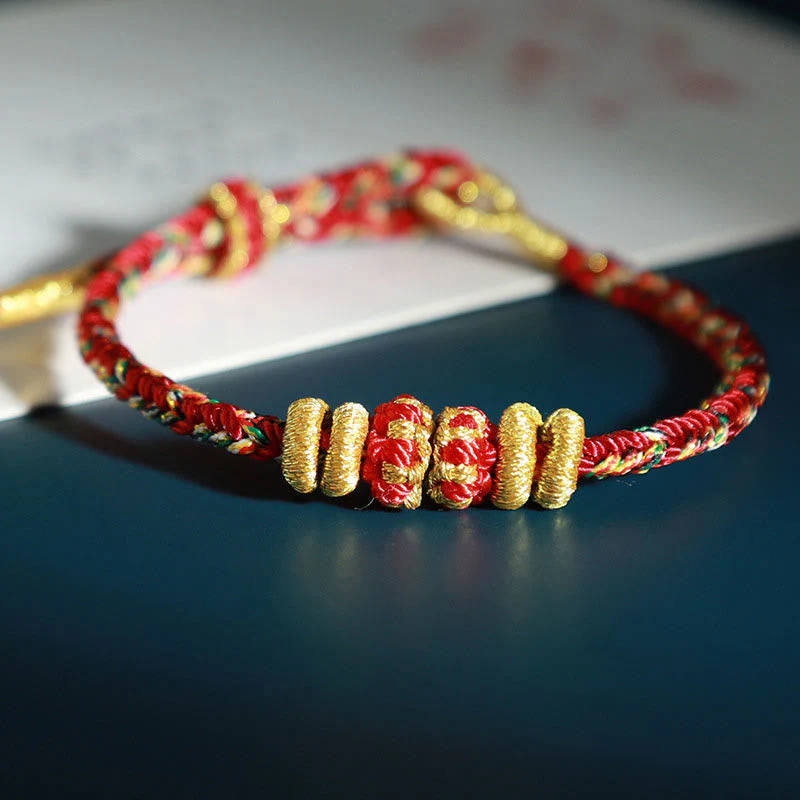 Chinese Zodiac Natal Buddha Colorful String Luck Bracelet - Image 3