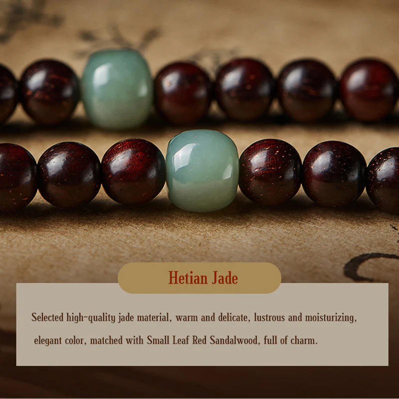 Chinese Zodiac 108 Mala Bracelet Red Agate & Sandalwood - Image 20