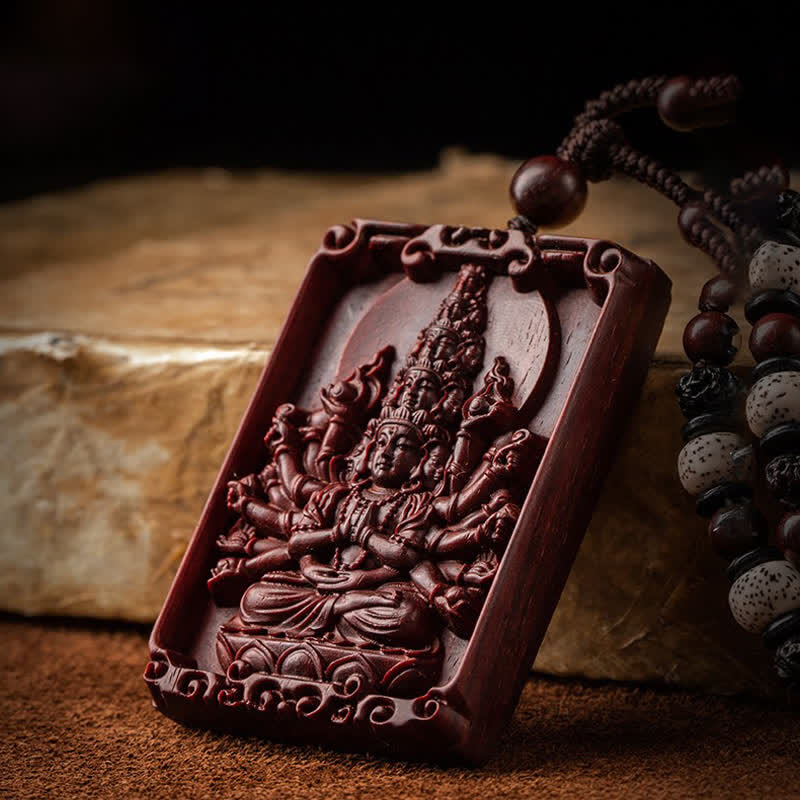 Chinese Zodiac Red Sandalwood Protection Necklace - Image 3