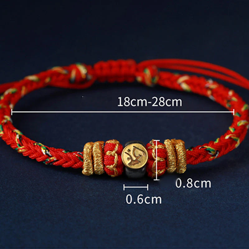 Chinese Zodiac Silver Red String Bracelet 18-28cm - Image 16