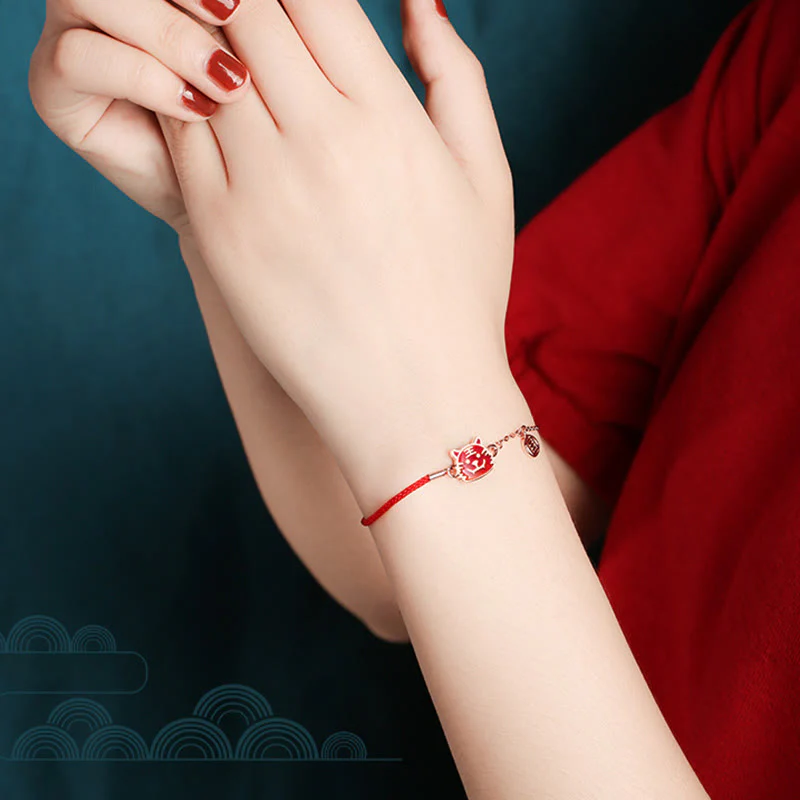 925 Sterling Silver Chinese Zodiac Luck Protection Red String Bracelet - Image 7