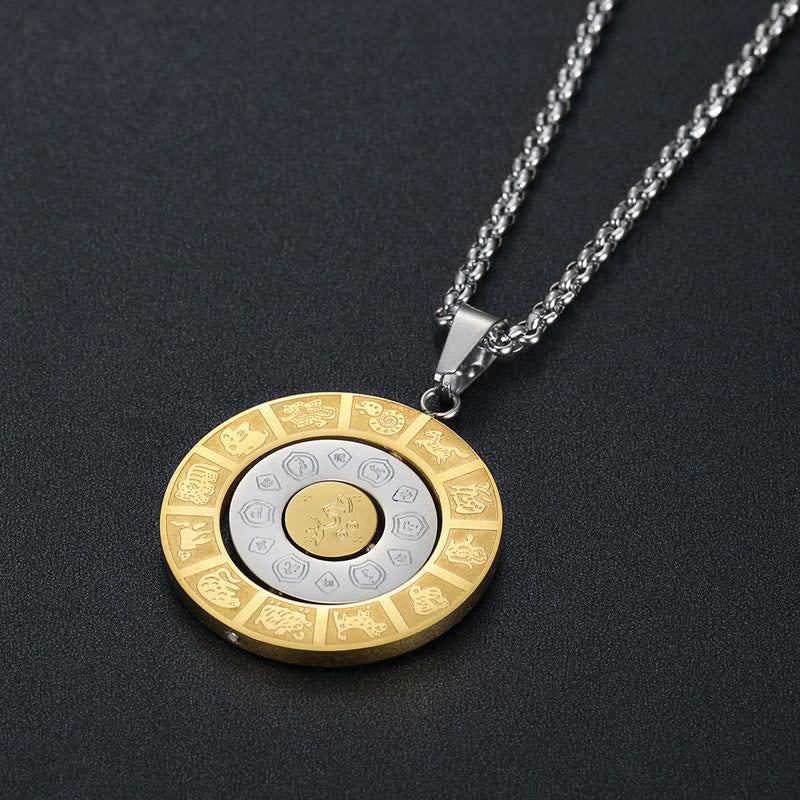 Chinese Zodiac Yin Yang Necklace | Rotatable Bagua Pendant - Image 5