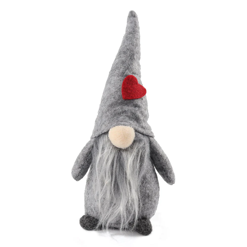 8.25 inch Christmas Gnome Plush Dwarf Spirit Statue - Image 2