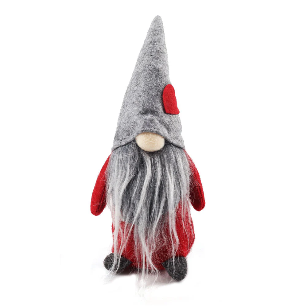 8.25 inch Christmas Gnome Plush Dwarf Spirit Statue - Image 3