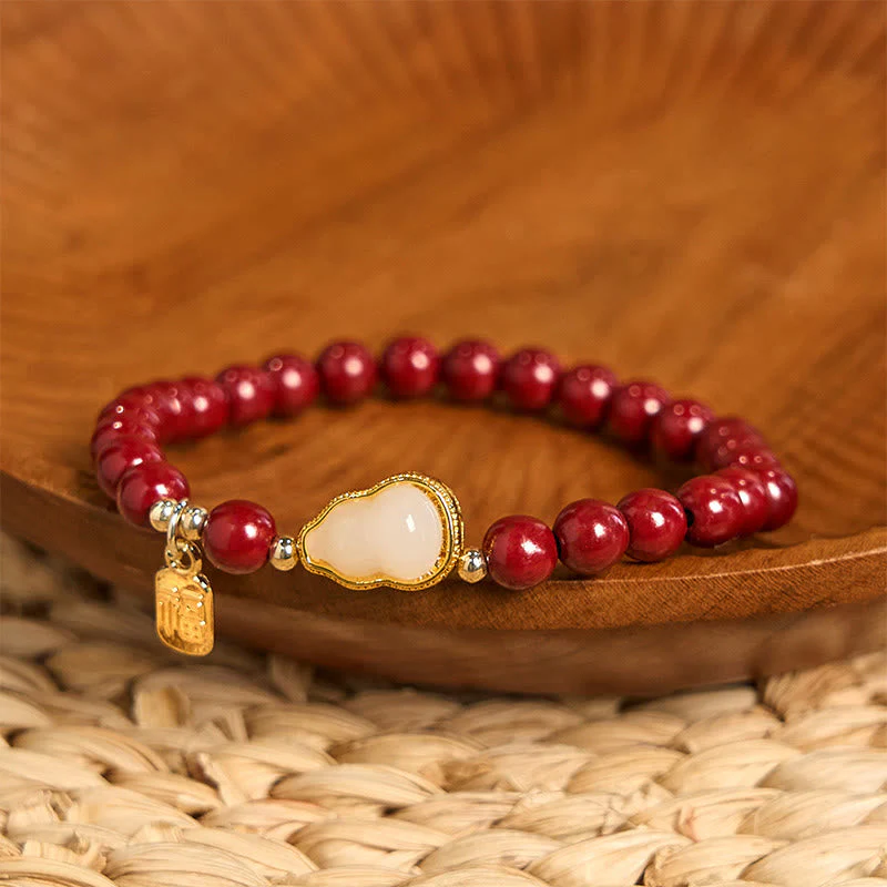 6mm Cinnabar Jade Fu Blessing Charm Bracelet for Blessings - Image 2