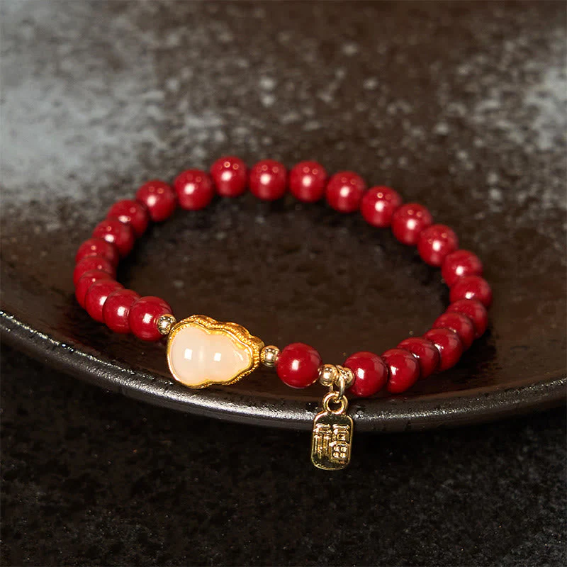 6mm Cinnabar Jade Fu Blessing Charm Bracelet for Blessings - Image 3
