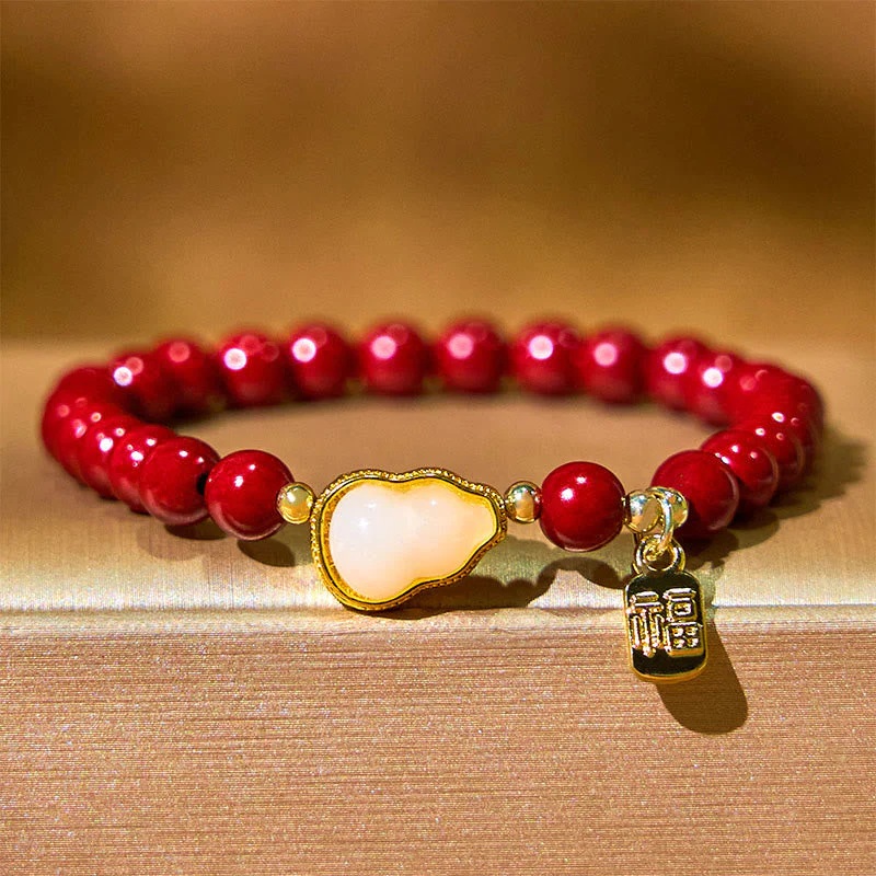 6mm Cinnabar Jade Fu Blessing Charm Bracelet for Blessings - Image 4
