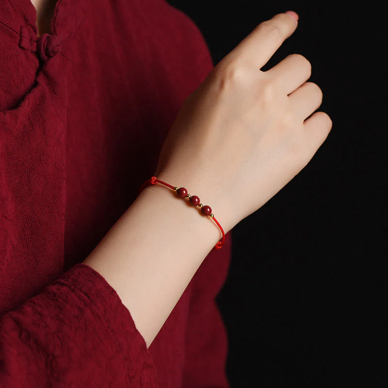 Cinnabar Bracelet and Anklet with Lucky Blessed String - Image 12