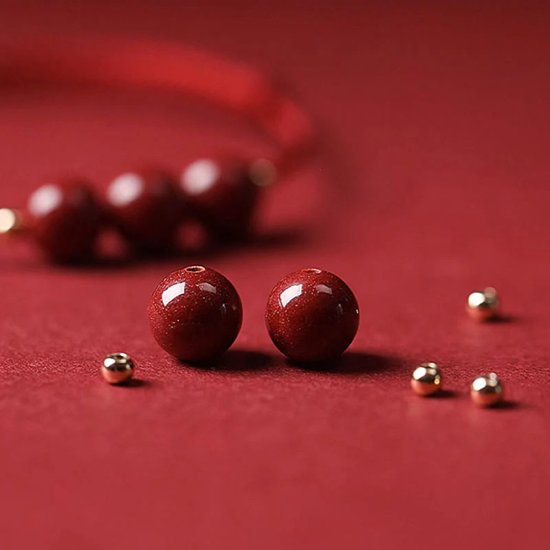 Cinnabar Bracelet and Anklet with Lucky Blessed String - Image 17