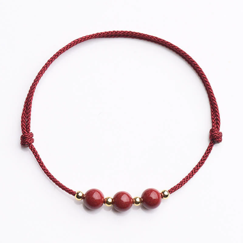 Cinnabar Bracelet and Anklet with Lucky Blessed String - Image 19