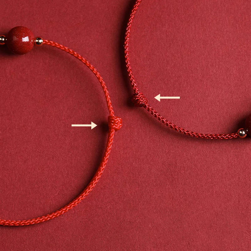 Cinnabar Bracelet and Anklet with Lucky Blessed String - Image 20