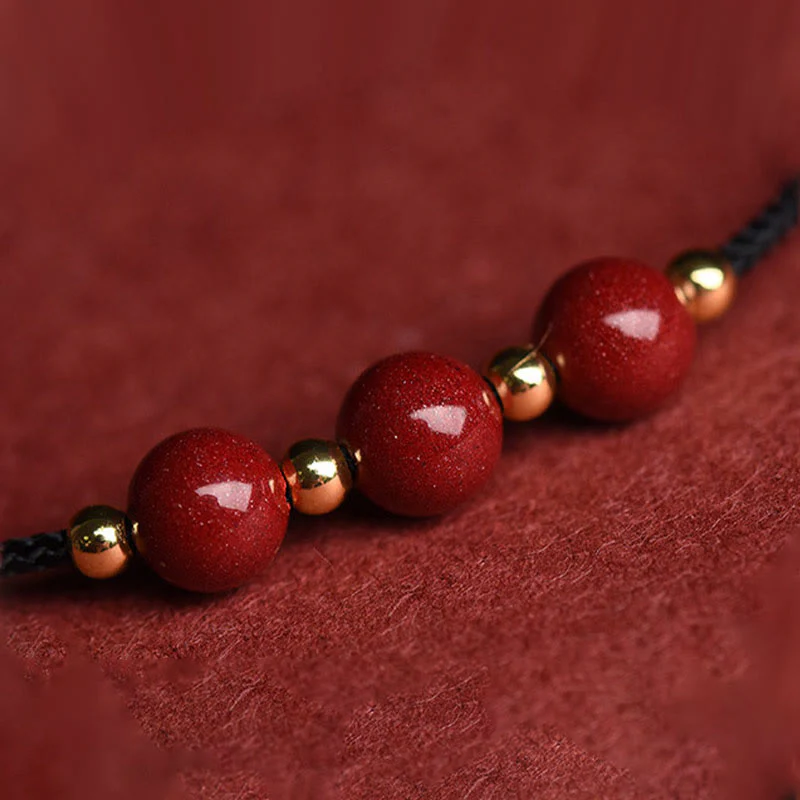 Cinnabar Bracelet and Anklet with Lucky Blessed String - Image 24